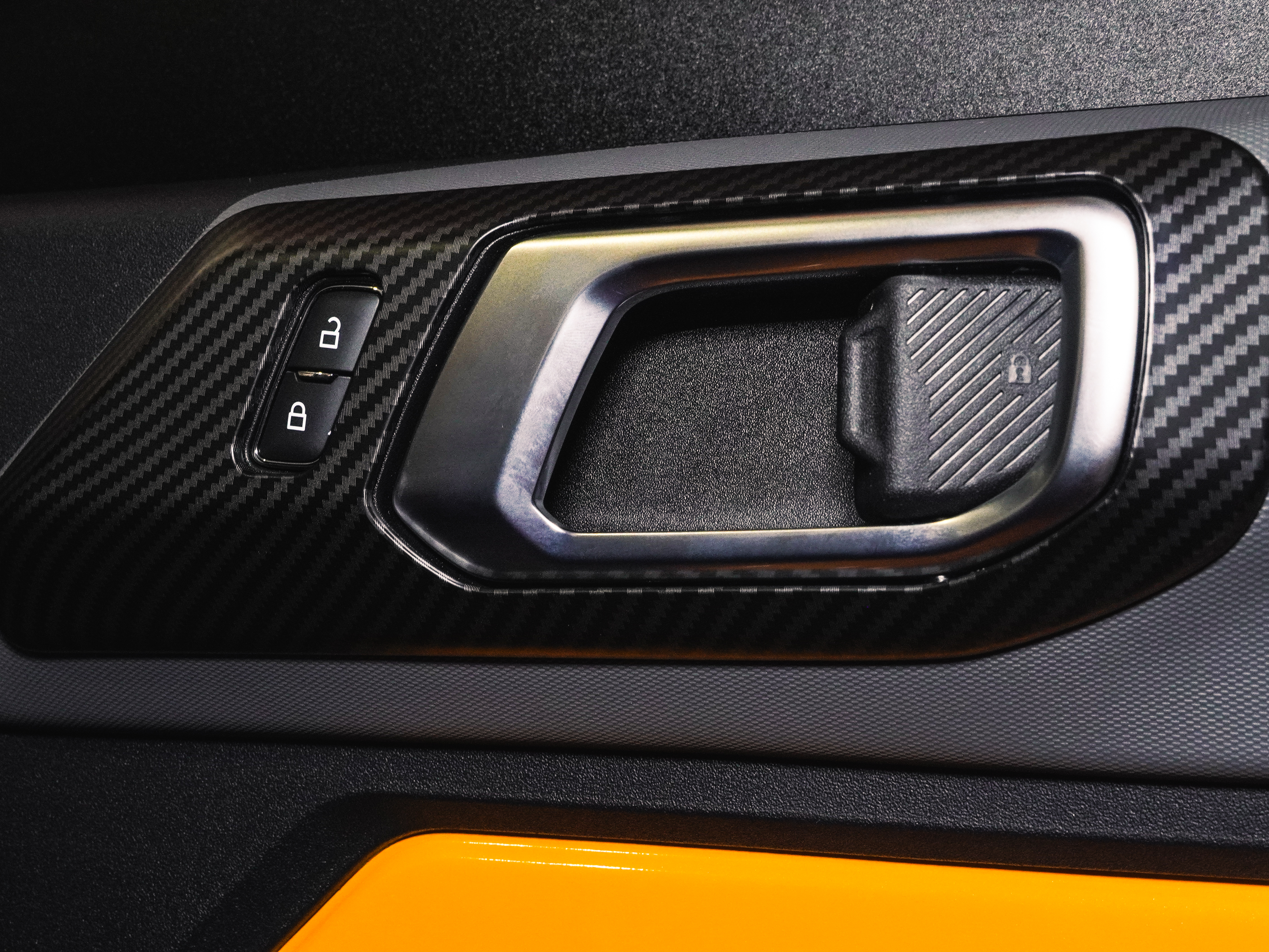 Ford Bronco Interior Door Handle Trim Kit - 4 pc set - Matte Carbon Fiber Finish